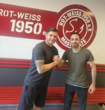 Neuzugang David und Trainer Andrej