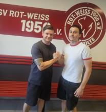 Neuzugang Vincenzo und Trainer Andrej