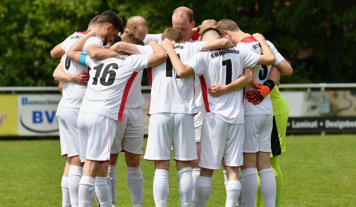 Mannschaftskreis vor dem Spiel