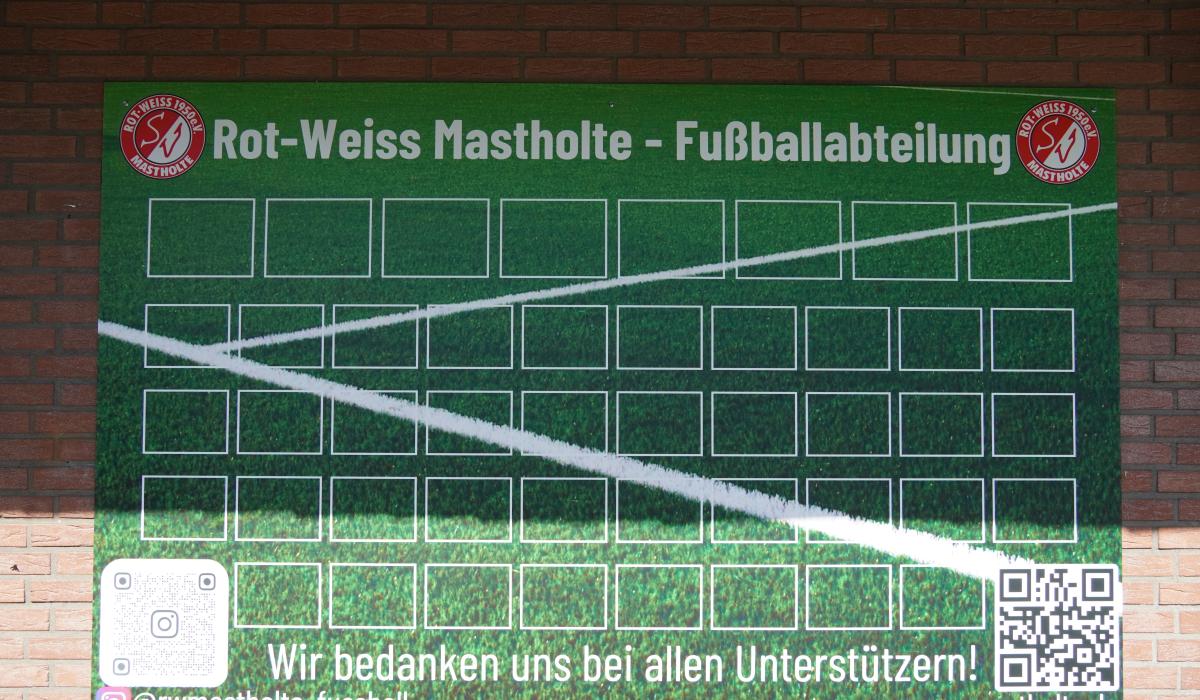 Spendentafel am Sportheim