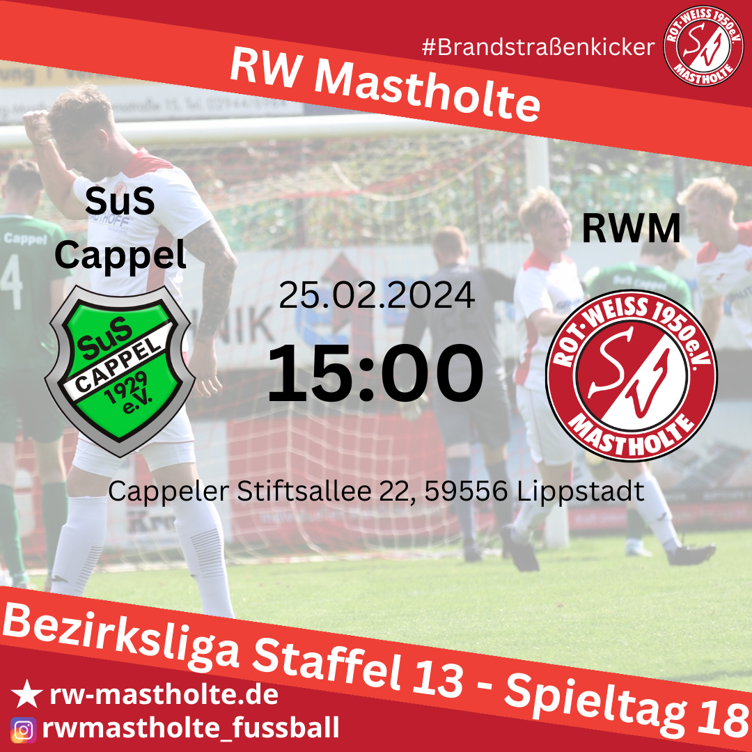 Ankündigung 1. gegen Cappel