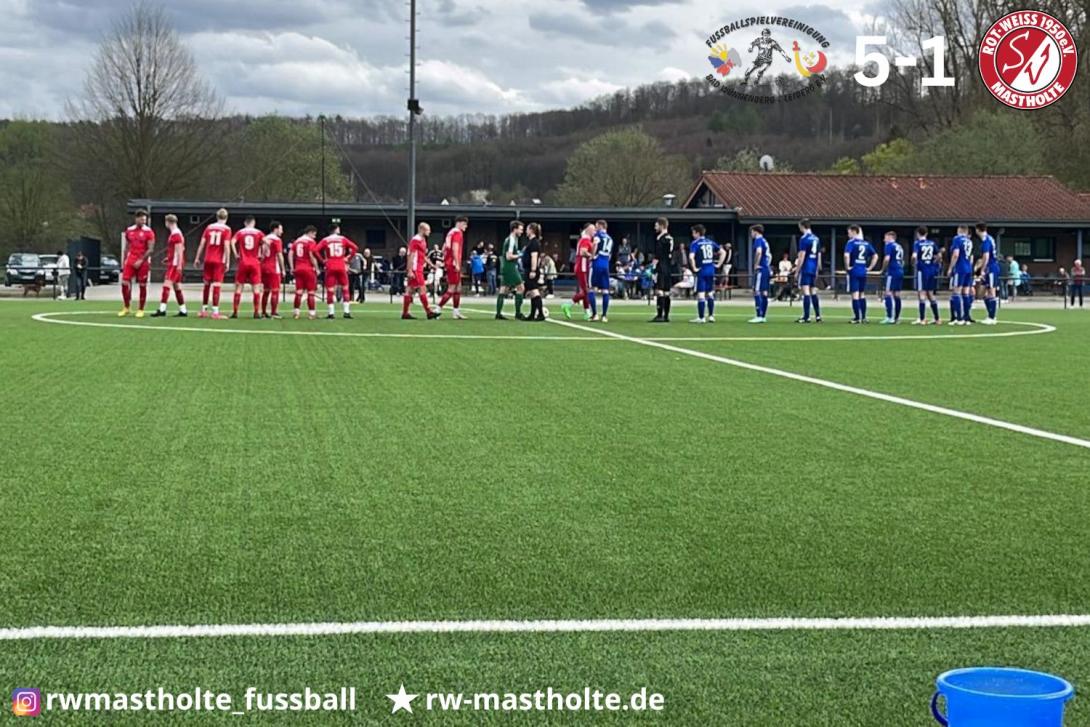Abklatschen vor dem Anstoß