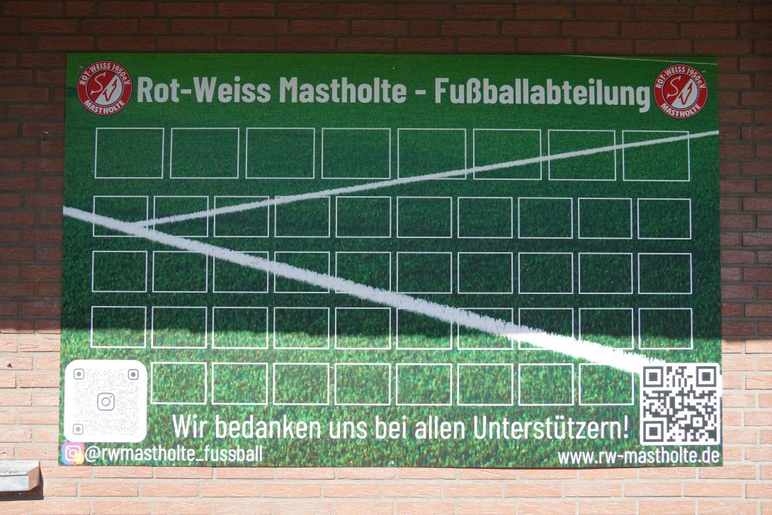 Spendentafel am Sportheim